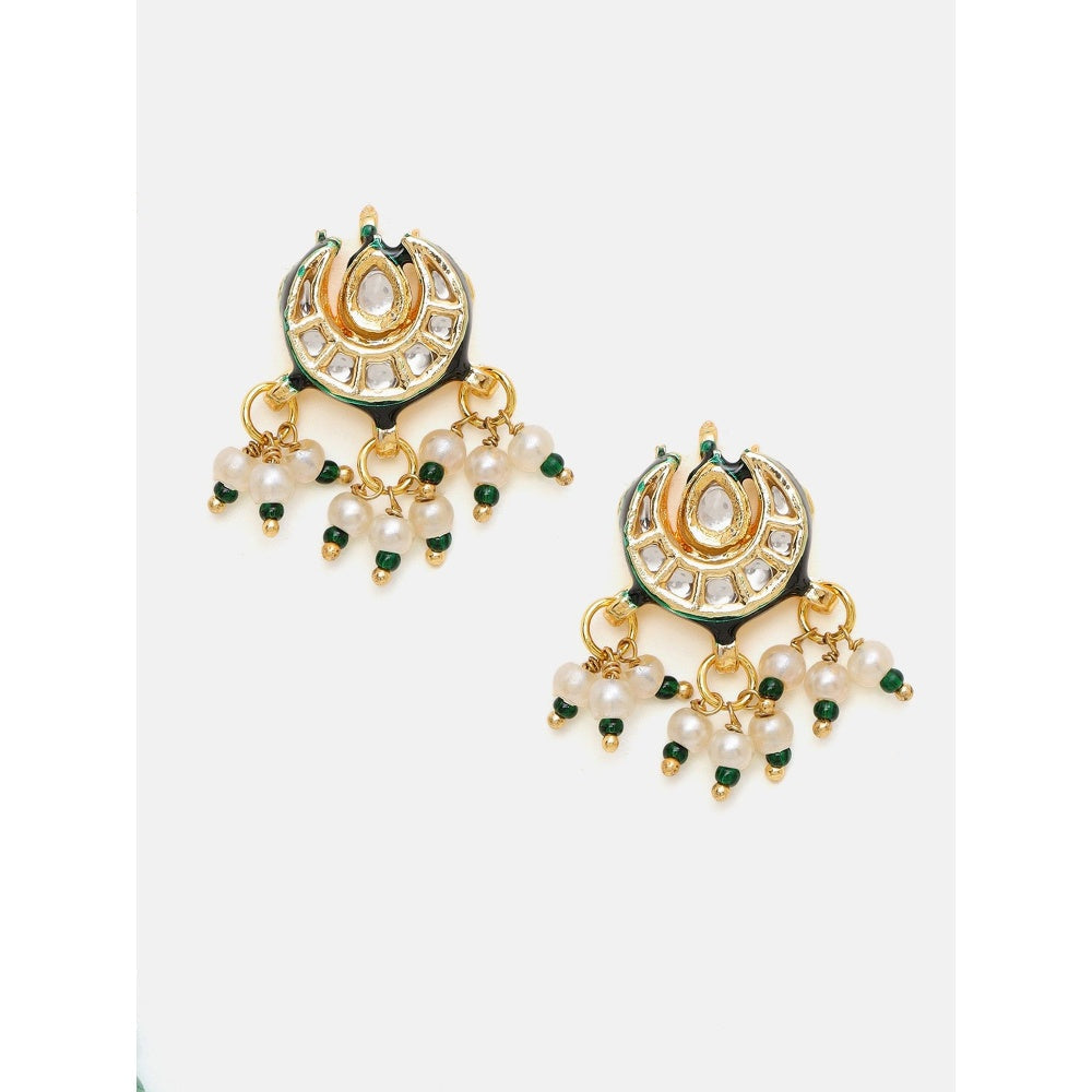 Ruby Raang Studio Long Kundan and Stonework Jewellery Set