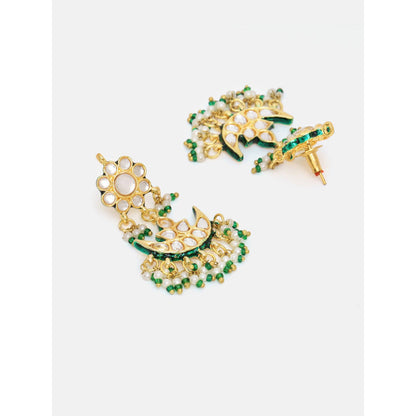 Ruby Raang Studio Half Moon Kundan Jewellery Set