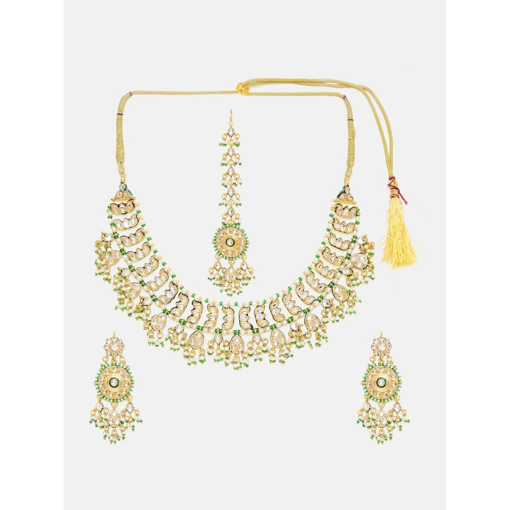 Ruby Raang Studio Kundan Collar Jewellery Set