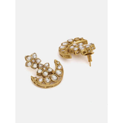 Ruby Raang Studio Half Moon Kundan Jewellery Set