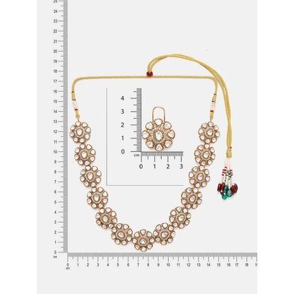 Ruby Raang Studio Kundan Flower Jewellery Set