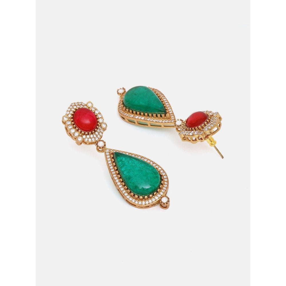 Ruby Raang Studio Multi Maharani Kundan and Stonework Jewellery Set