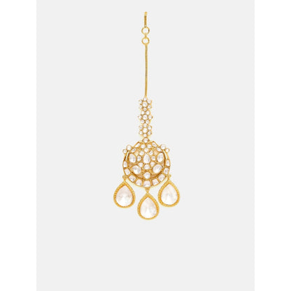 Ruby Raang Studio White Kundan Maangtikka