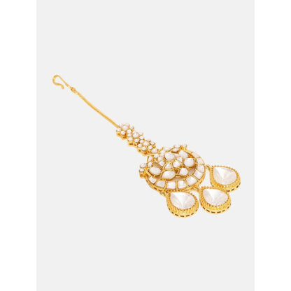 Ruby Raang Studio White Kundan Maangtikka