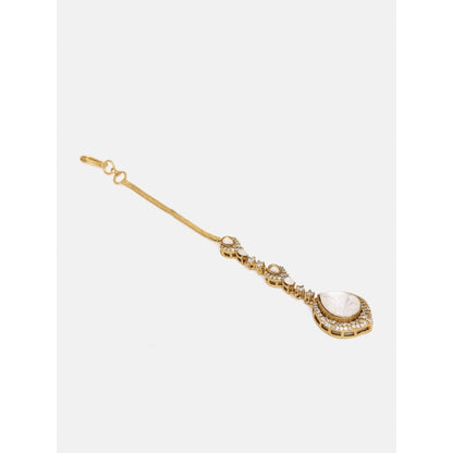 Ruby Raang Studio Elegant White Kundan Maangtikka