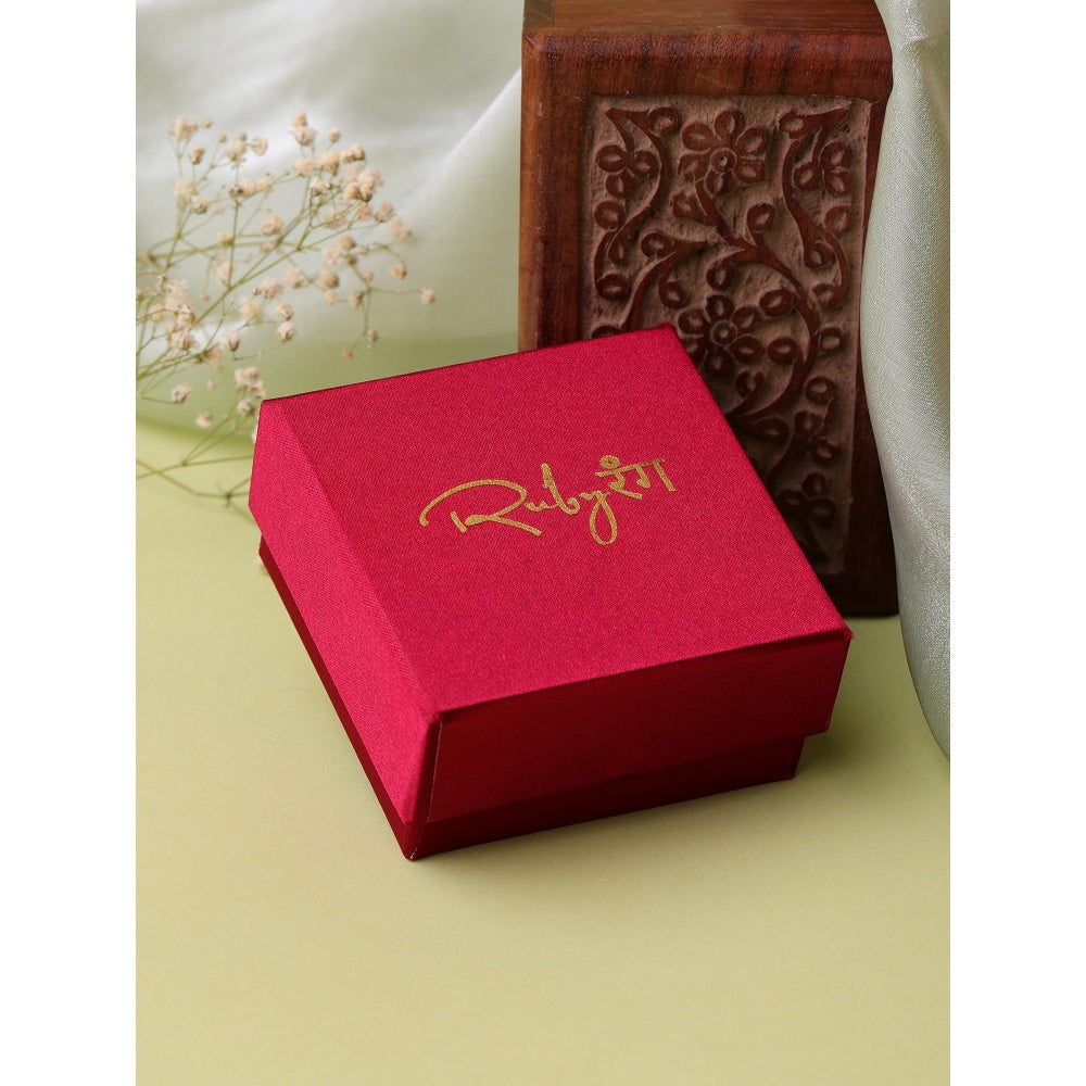 Ruby Raang Studio Elegant White Kundan Maangtikka
