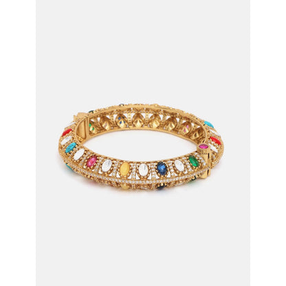 Ruby Raang Studio Traditional Multi-Color Stone Studded Kada