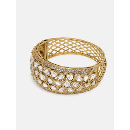 Ruby Raang Studio White Kundan and Stone Studded Kada
