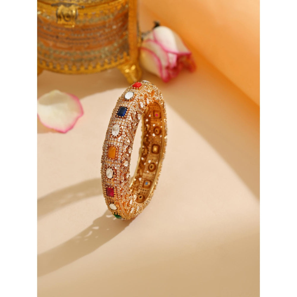 Ruby Raang Studio Multi-Color Stone Studded Kada