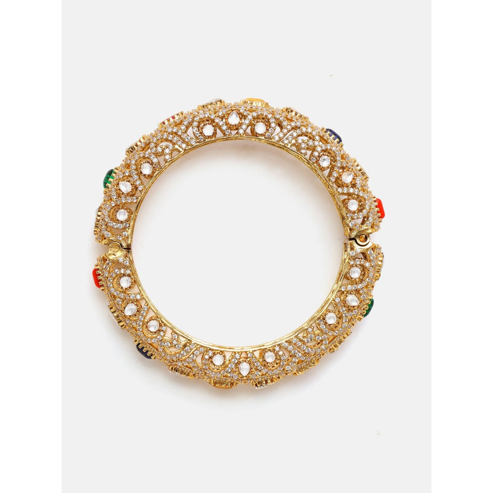 Ruby Raang Studio Multi-Color Stone Studded Kada