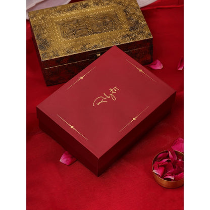 Ruby Raang Studio White and Green Beads Kundan Jewellery Set