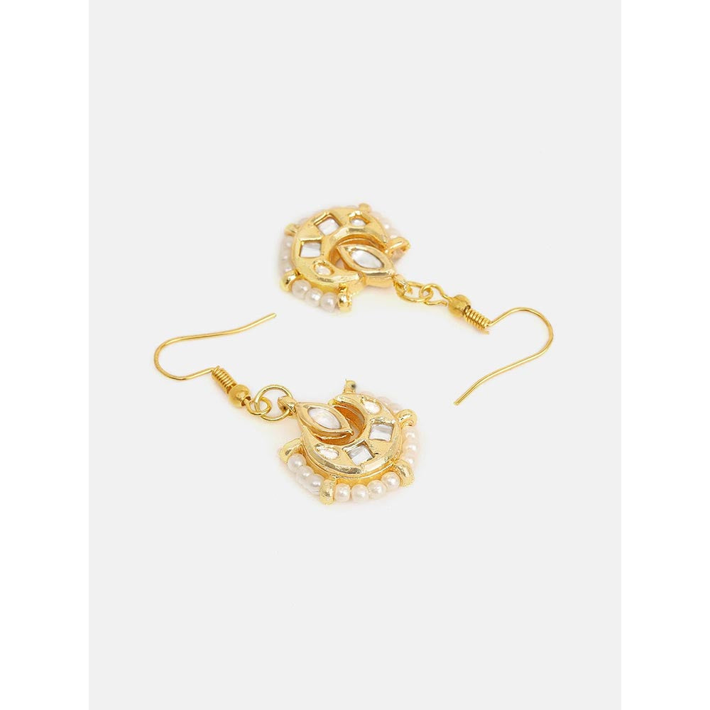 Ruby Raang Studio Kundan Maang Tikka with Earrings