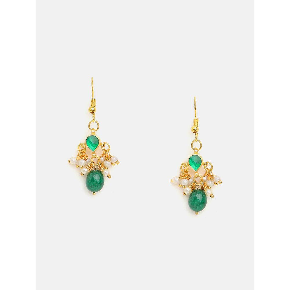 Ruby Raang Studio Handcrafted Kundan Studded Earring With A Maang Tikka