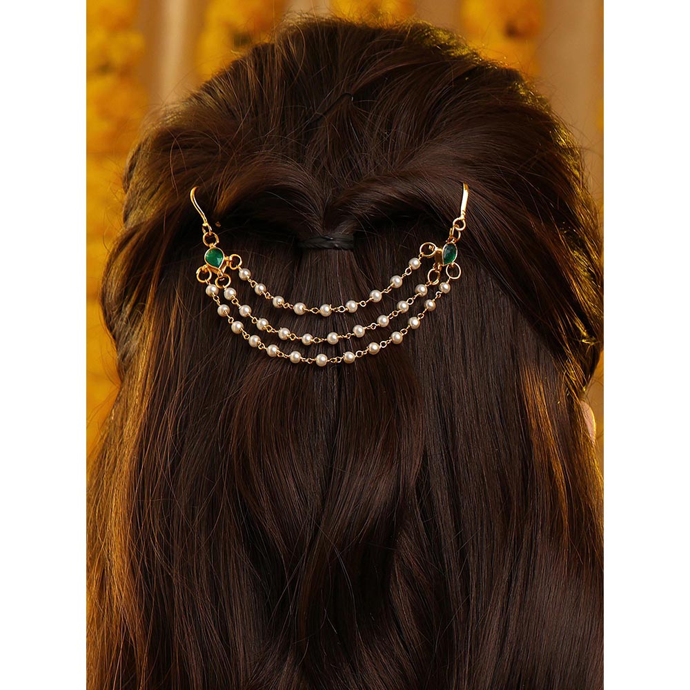 Ruby Raang Studio Kundan Hair Pin