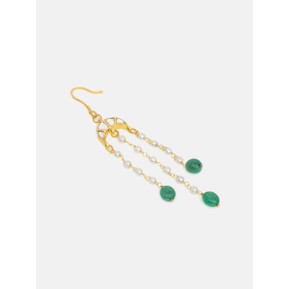 Ruby Raang Studio Chanda Pearl Kundan Droppings Hair Pin