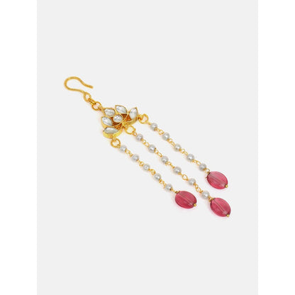 Ruby Raang Studio Floral Pearl Kundan Hair Pin