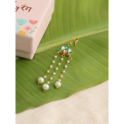 Ruby Raang Studio Lotus Drop Hanging Hair Pin