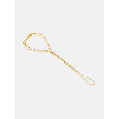 Ruby Raang Studio Kundan And Pearl Hand Harness