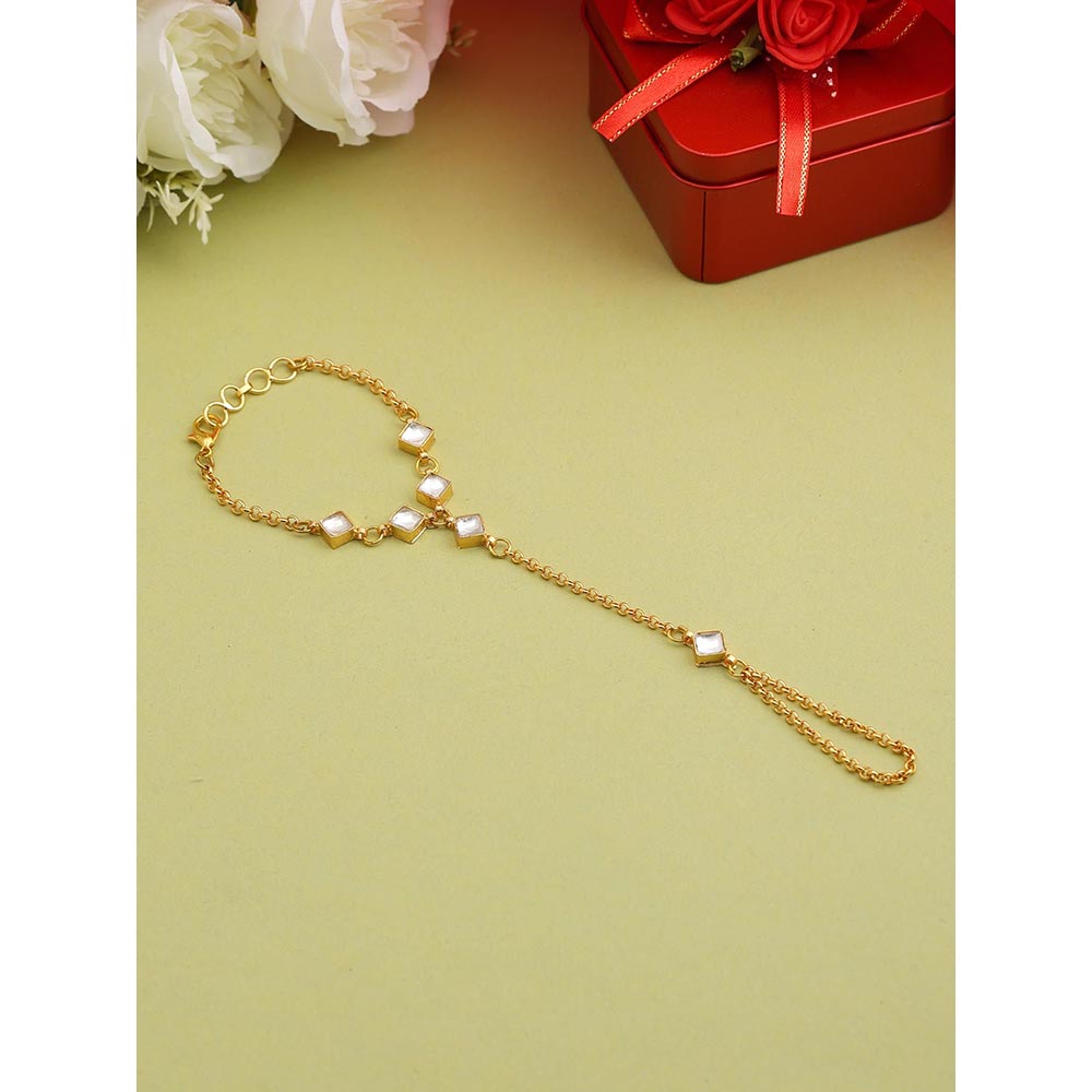 Ruby Raang Studio Noor Minimal Gold Hand Harness