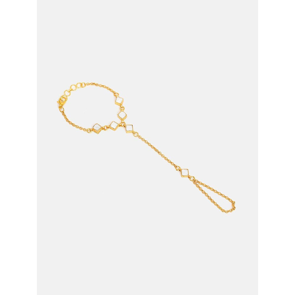 Ruby Raang Studio Noor Minimal Gold Hand Harness