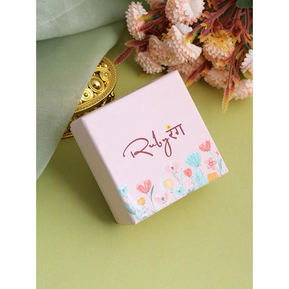 Ruby Raang Studio Blush Pearl Kundan Ruby Accent
