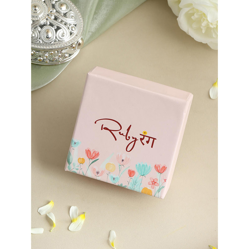 Ruby Raang Studio Pastel Green Whisper Pearl Kundan Maang Tikka