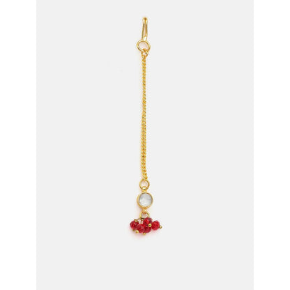 Ruby Raang Studio Raat Raani Pearl Kundan Maang Tikka