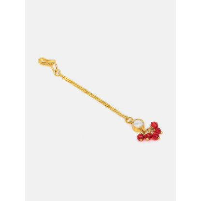 Ruby Raang Studio Raat Raani Pearl Kundan Maang Tikka