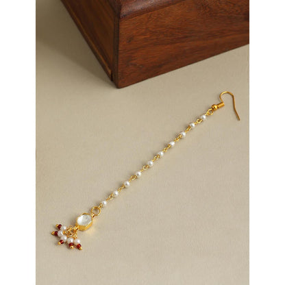 Ruby Raang Studio Soft Bloom Kundan Maang Tikka