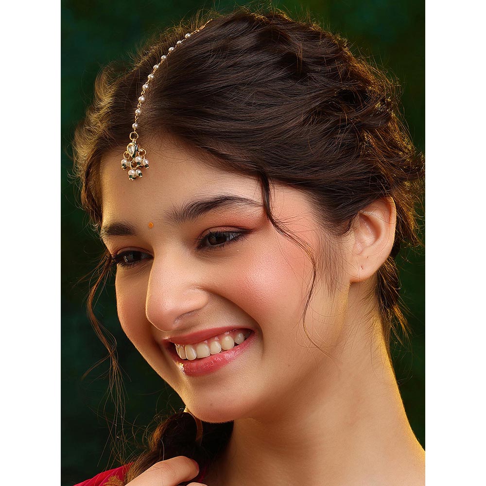 Ruby Raang Studio Kundan Kala Maang Tikka