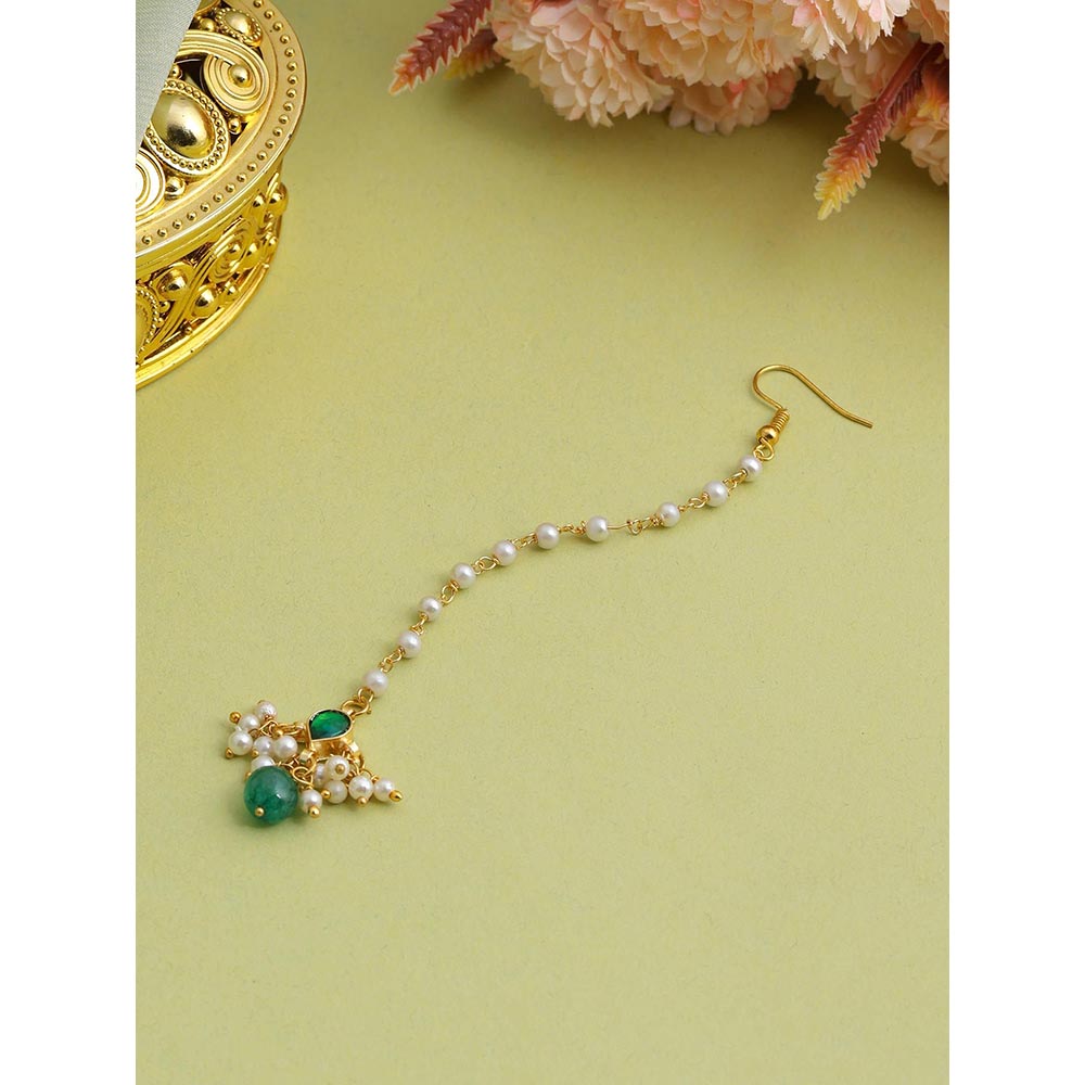 Ruby Raang Studio Lime Blossom Maang Tikka