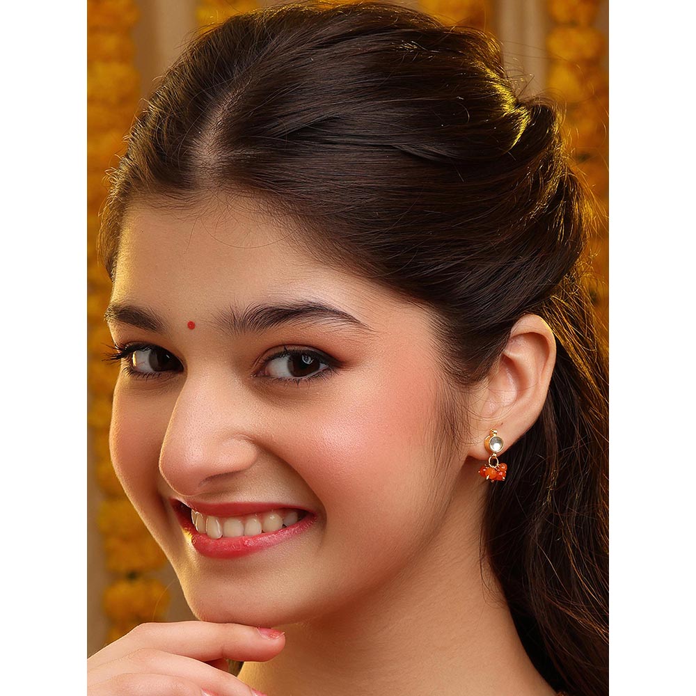 Ruby Raang Studio Kesar Phool Earrings