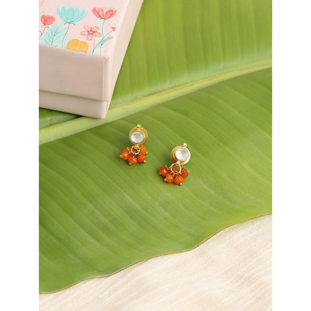Ruby Raang Studio Kesar Phool Earrings