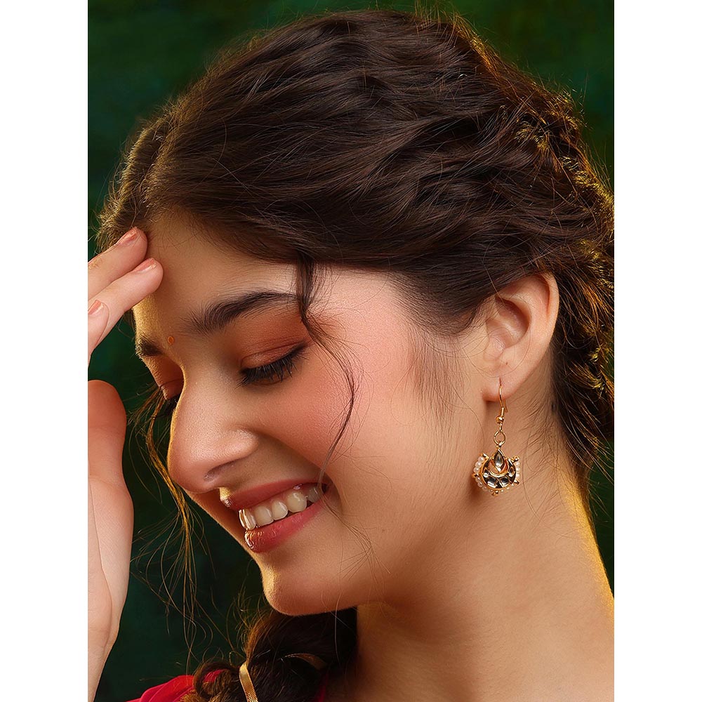 Ruby Raang Studio Afsana Gold Drops Earrings