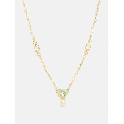 Ruby Raang Studio Sheesh Mahal Blue Kundan Necklace