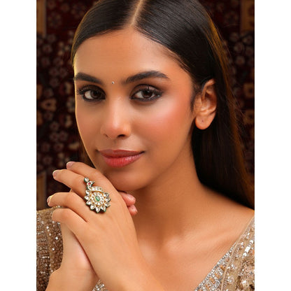 Ruby Raang Studio Kundan Raaj Ring