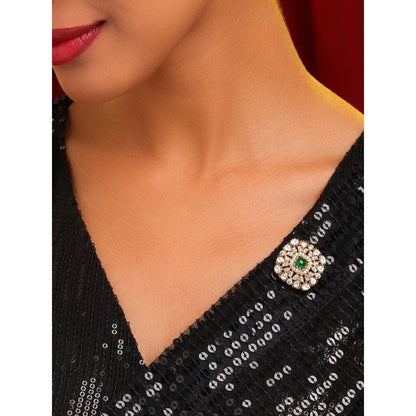 Ruby Raang Studio Green Scarlet Brooch