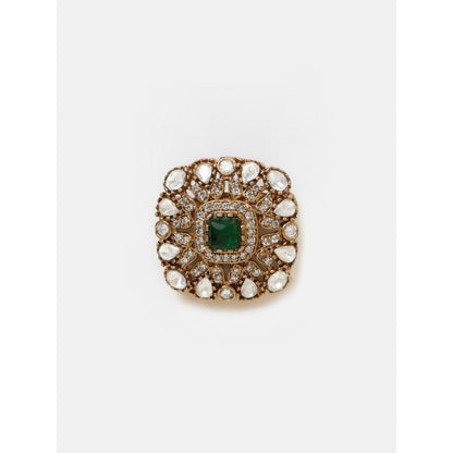 Ruby Raang Studio Green Scarlet Brooch