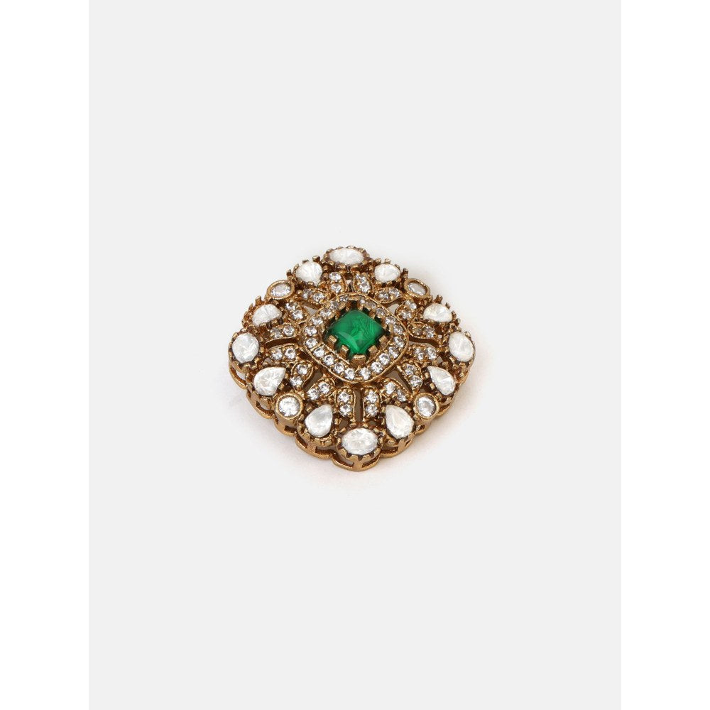 Ruby Raang Studio Green Scarlet Brooch