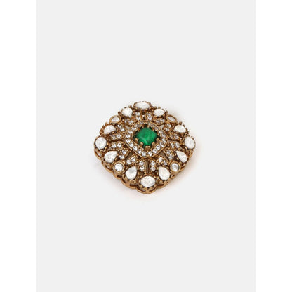Ruby Raang Studio Green Scarlet Brooch