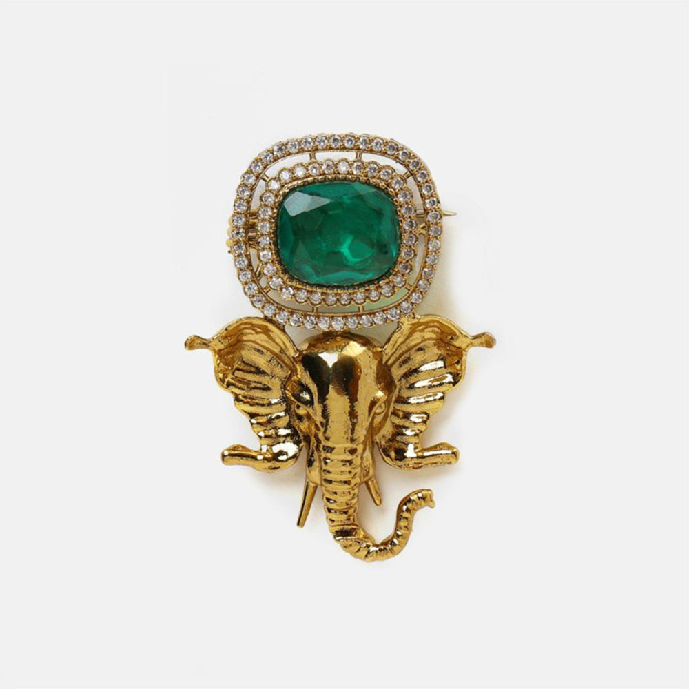 Ruby Raang Studio Ganesha Imprint Brooch