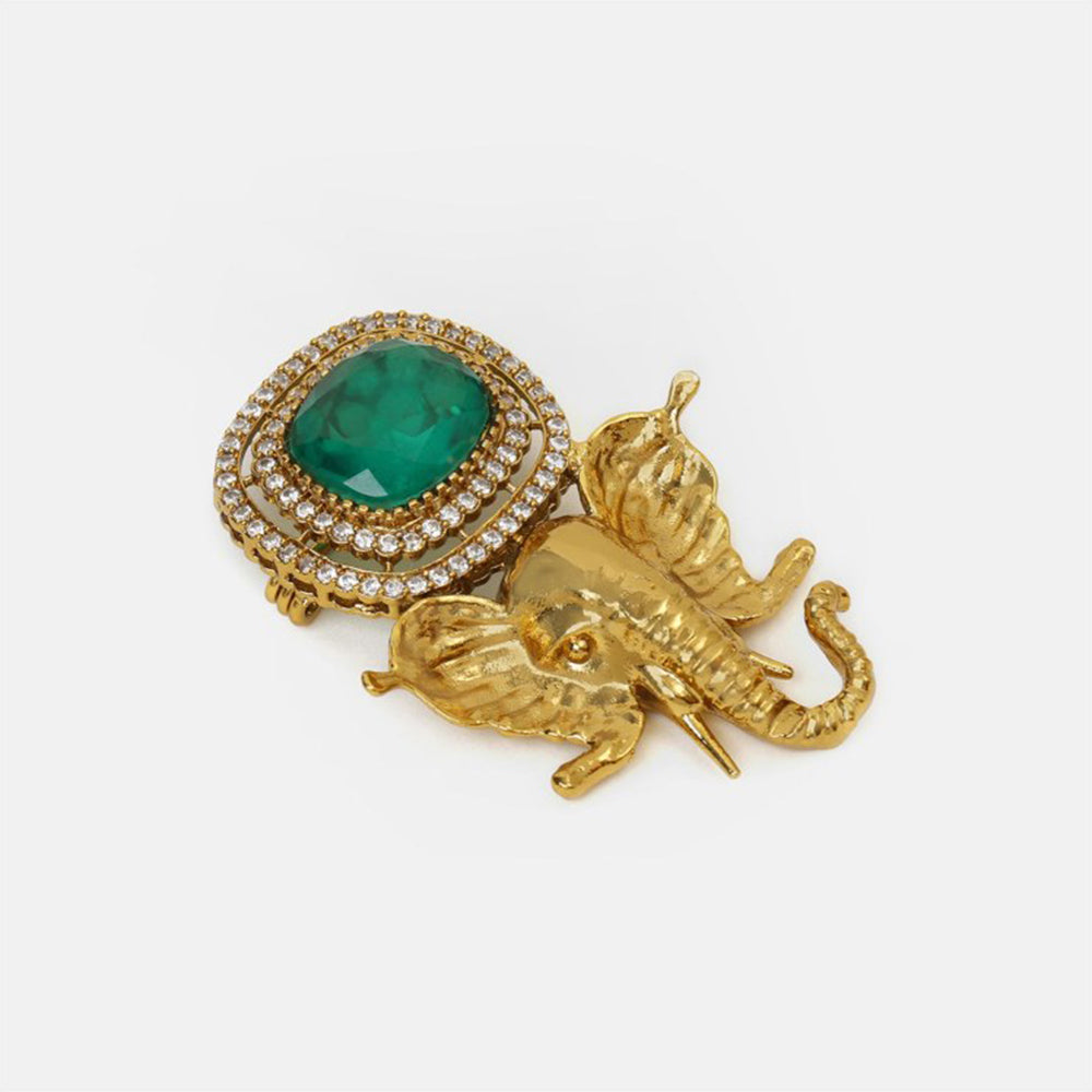 Ruby Raang Studio Ganesha Imprint Brooch