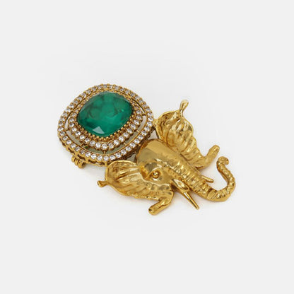 Ruby Raang Studio Ganesha Imprint Brooch