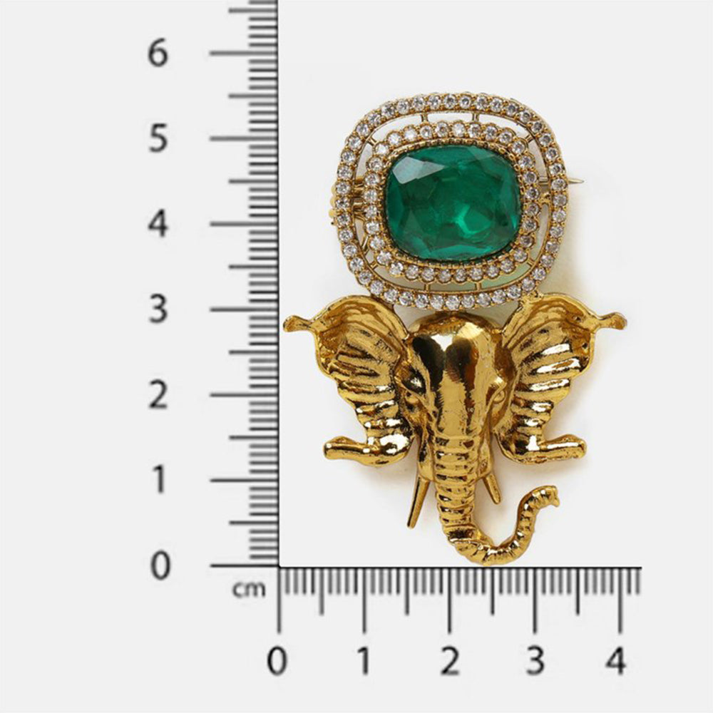 Ruby Raang Studio Ganesha Imprint Brooch