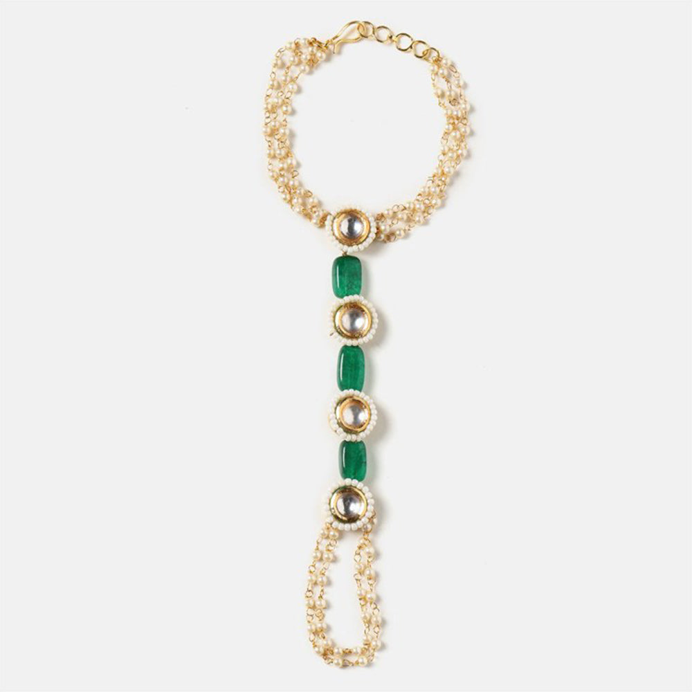 Ruby Raang Studio Emerald Pearl Haathphool