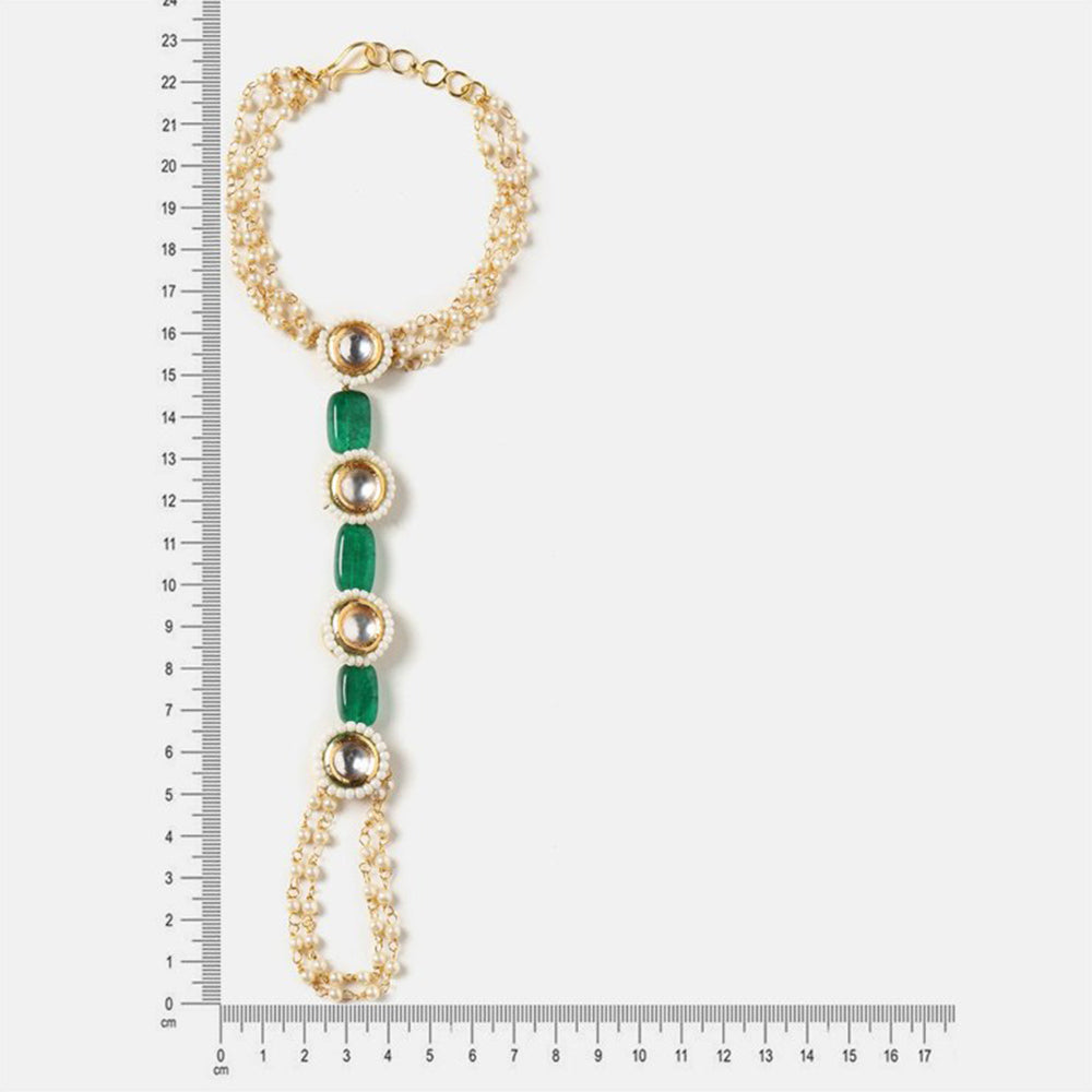 Ruby Raang Studio Emerald Pearl Haathphool