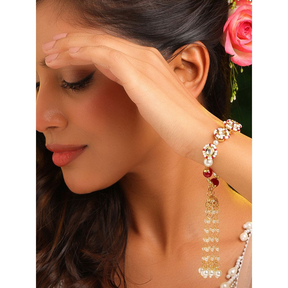 Ruby Raang Studio Royal Pearl Haathphool