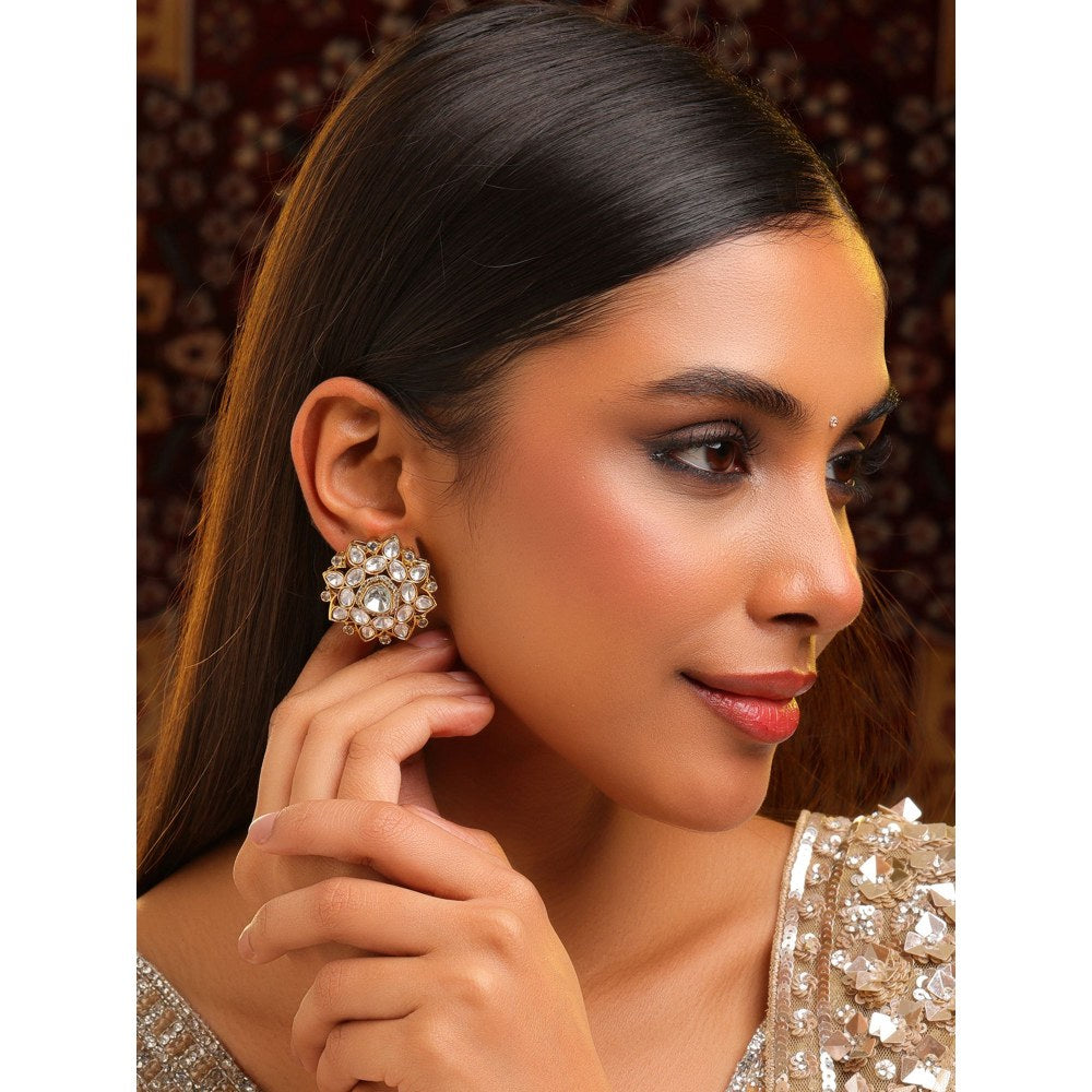Ruby Raang Studio Floral Aura Stud Earrings
