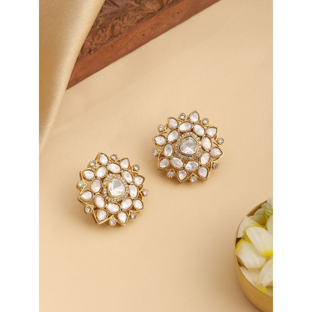 Ruby Raang Studio Floral Aura Stud Earrings