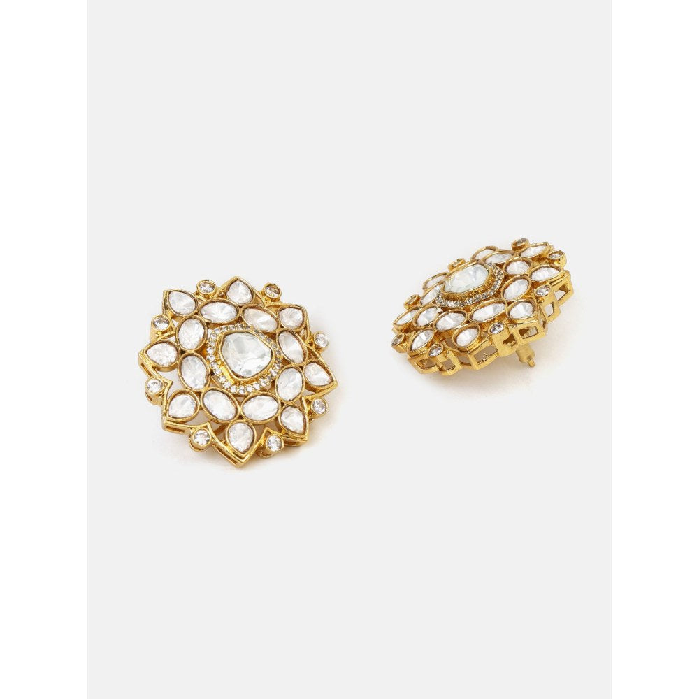 Ruby Raang Studio Floral Aura Stud Earrings